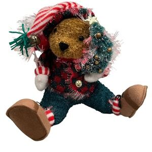 Avon Christmas Fiber Optic Holiday‎ Teddy Bear Color Changing 2003 12" Colorful